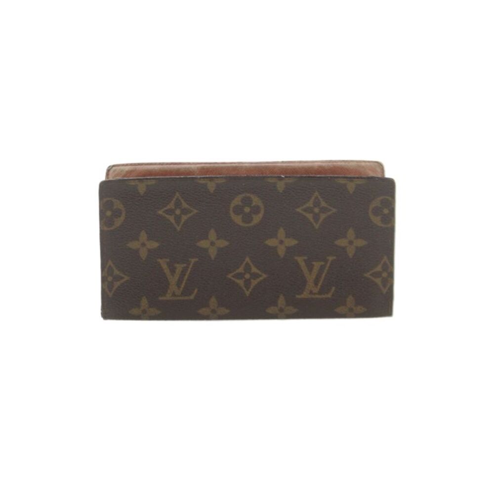 Louis Vuitton Unisex Adults Coated Canvas Monogram Flap Check Book Wallet Brown